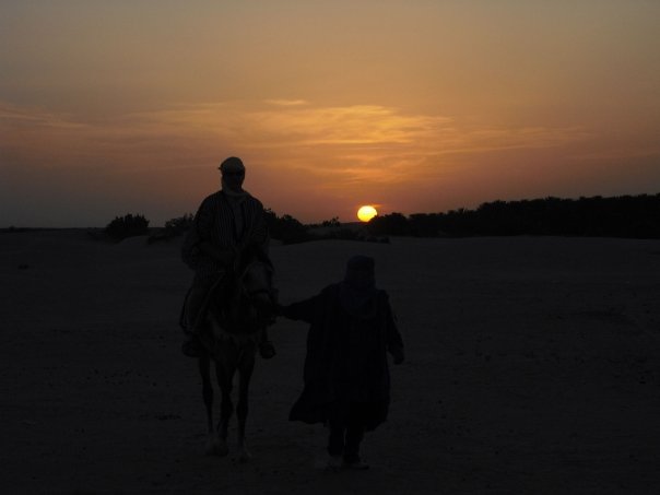 Camel silhouette Sahara sunset Tunisia — Two for the Row'd